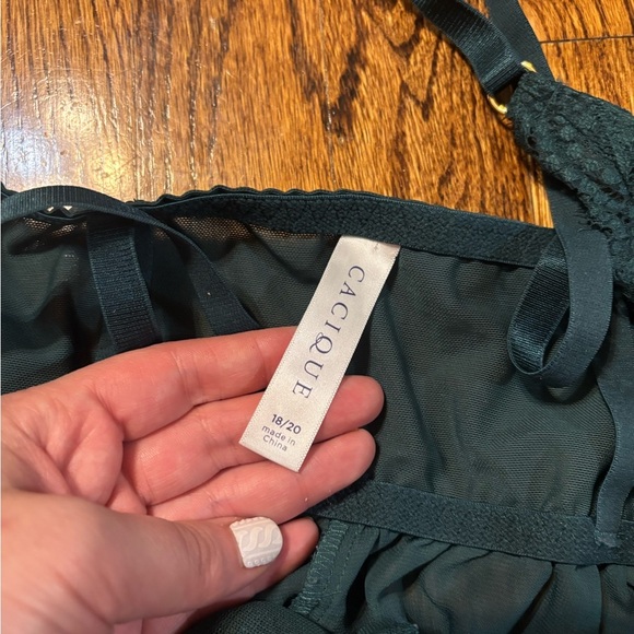 Cacique Scallop Lace Babydoll Tank in Plus Size 18/20 - Picture 4 of 5